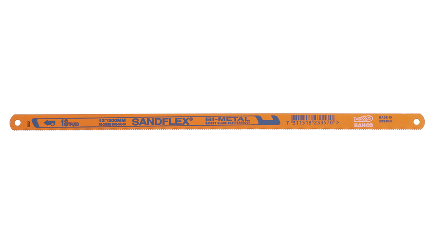 Bahco Federstahl Handsägeblatt 18 TPI 300 mm x 13mm für verschiedene Materialien