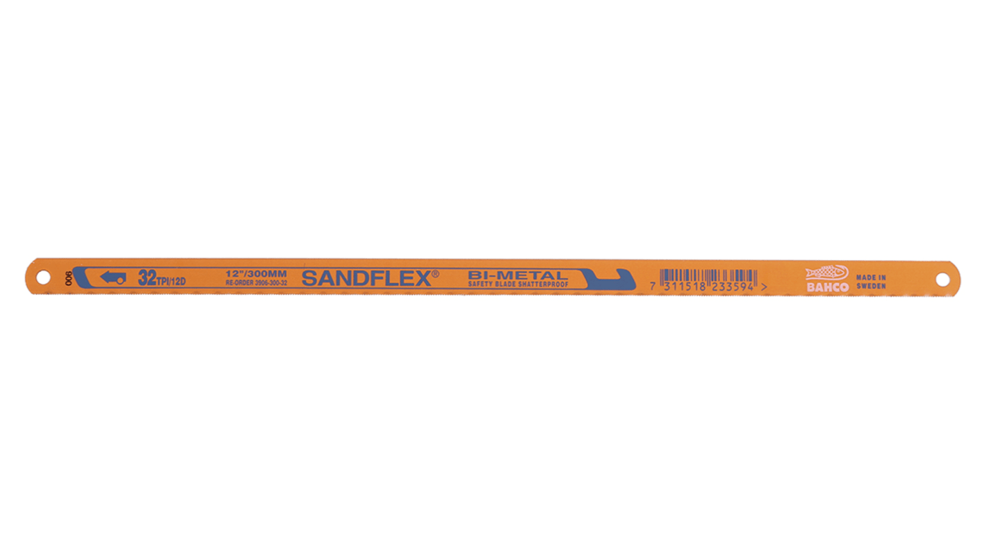 Bahco Federstahl Handsägeblatt 32 TPI, 300 mm x 13mm, für verschiedene Materialien