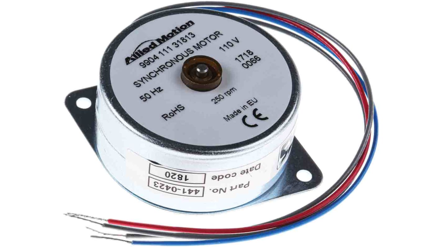 McLennan 9904 Reversible Synchronous AC Motor, 1.8 W, 1 Phase, 24 Pole, 110 V, Flange Mount Mounting