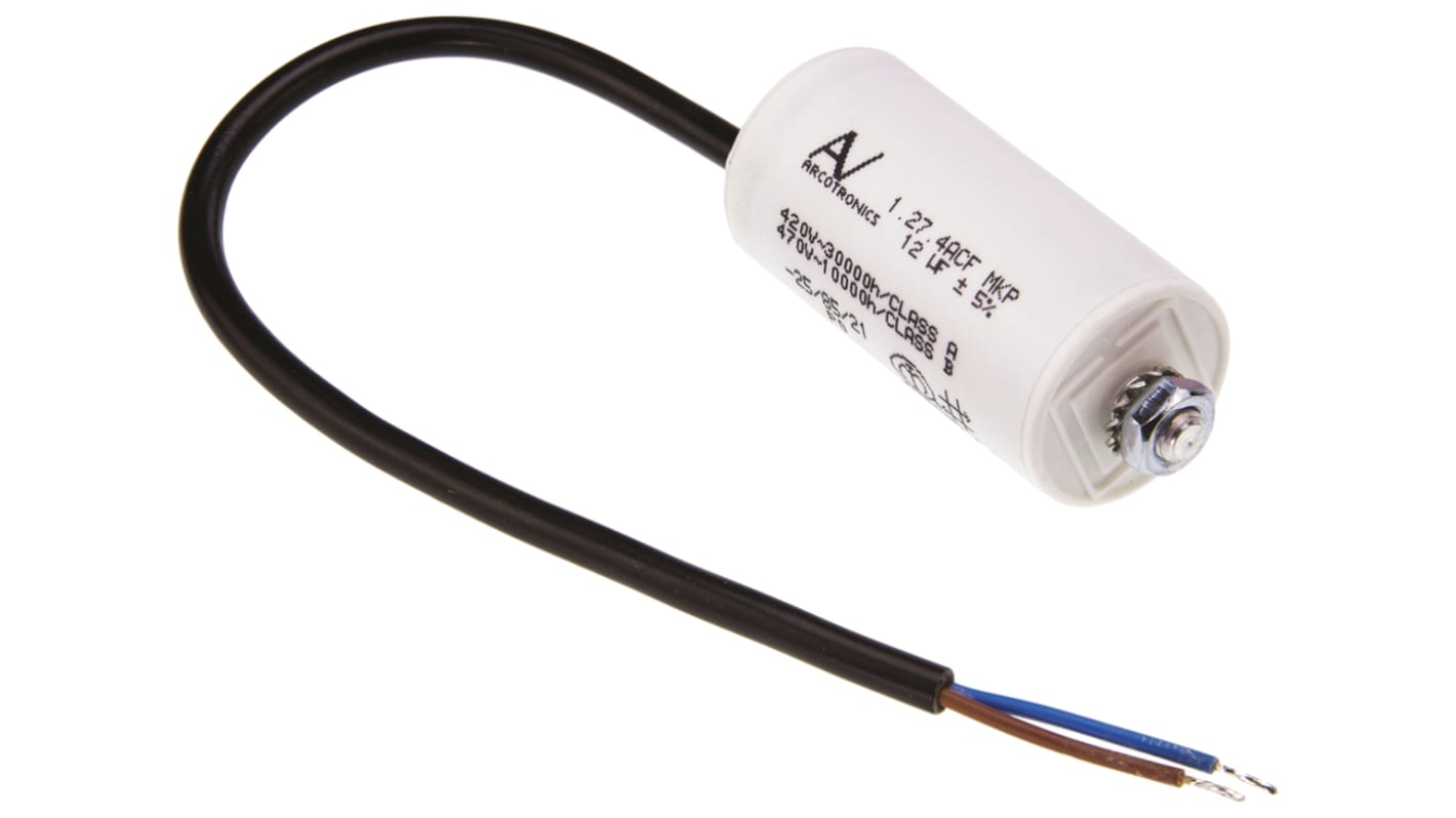 KEMET C27 Metallised Polypropylene Film Capacitor, 470V ac, ±5%, 12μF, Chassis Mount