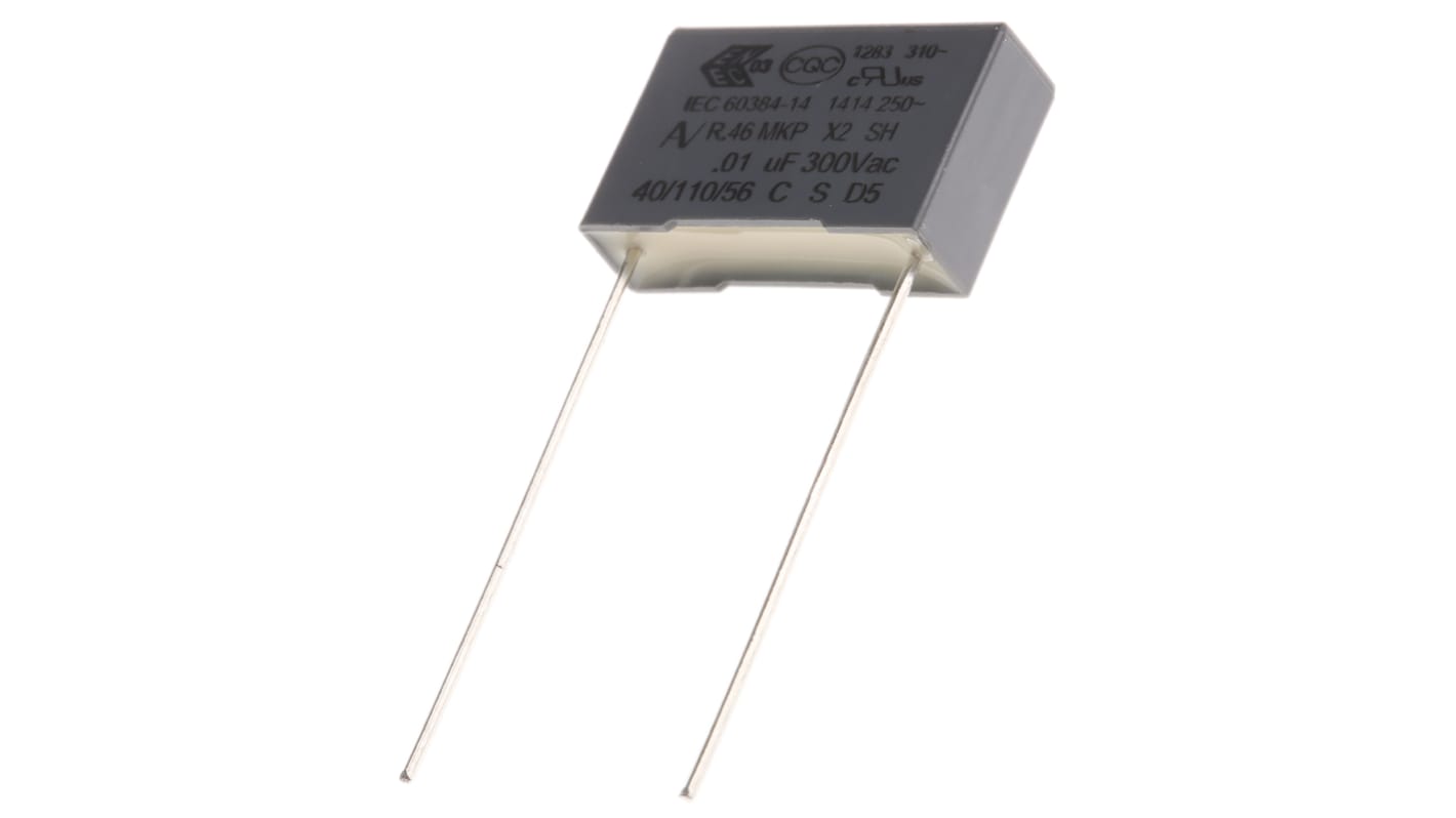 KEMET R46 Metallised Polypropylene Film Capacitor, 310V ac, ±10%, 10nF, Through Hole