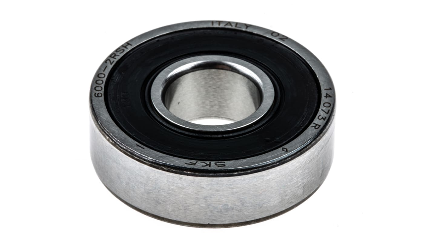 SKF 6000-2RSH Single Row Deep Groove Ball Bearing- Both Sides Sealed 10mm I.D, 26mm O.D