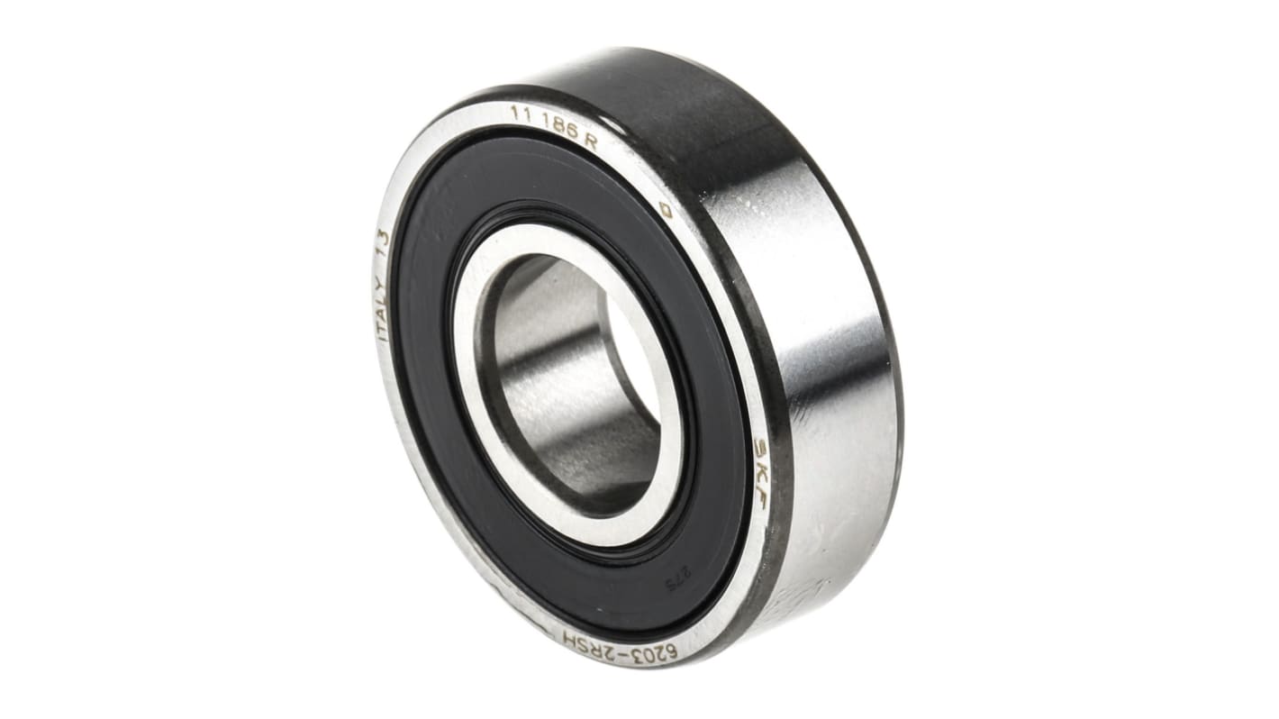 SKF 6203-2RSH Single Row Deep Groove Ball Bearing- Both Sides Sealed 17mm I.D, 40mm O.D