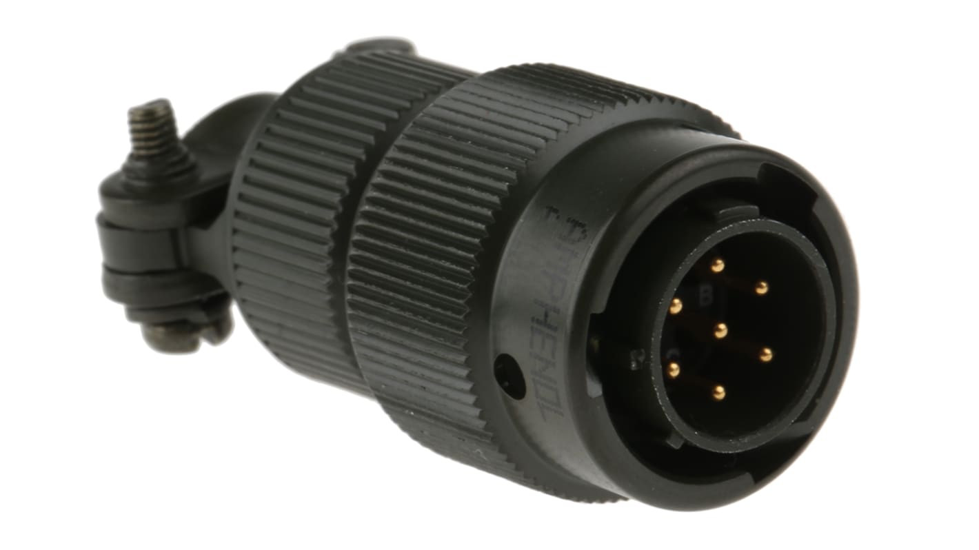 Amphenol Limited, 62GB 7 Way Cable Mount MIL Spec Circular Connector PlugOlive, Pin Contacts,Shell Size 10, Bayonet