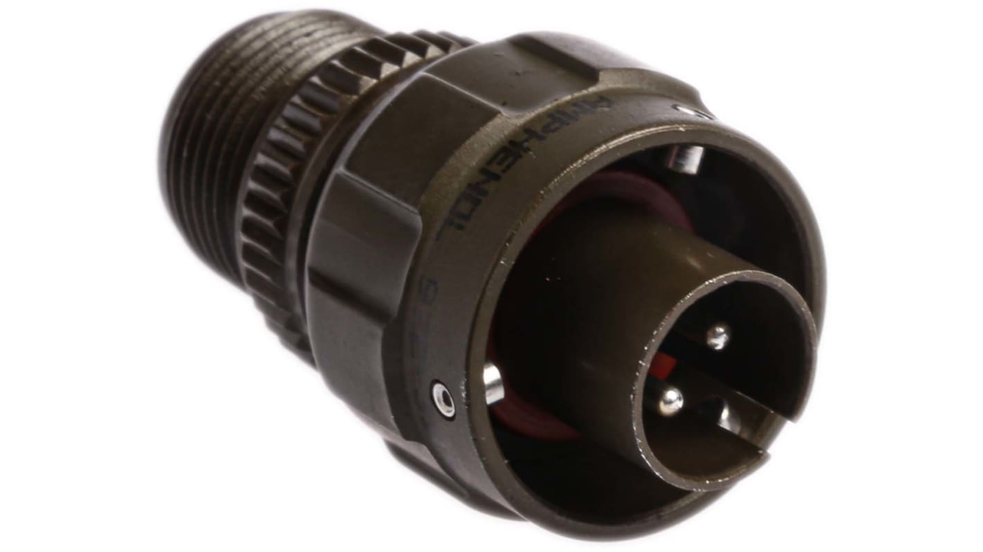 Amphenol Limited, 97B, Brass 3 Way Cable Mount MIL Spec Circular Connector Plug, Pin Contacts,Shell Size 10SL, Bayonet