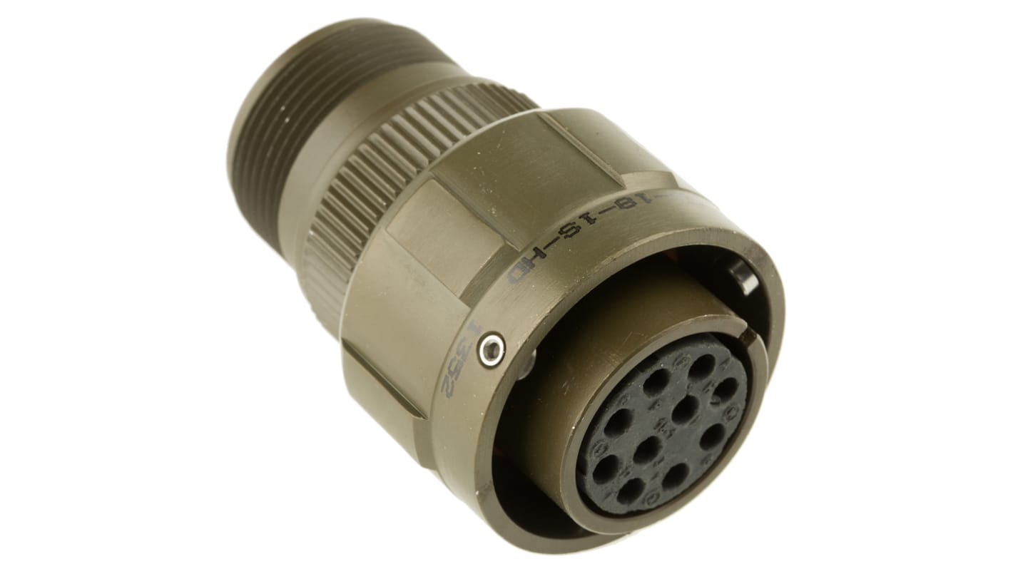 Amphenol Limited, 97B 10 Way Cable Mount MIL Spec Circular Connector Plug, Socket Contacts,Shell Size 18, Bayonet