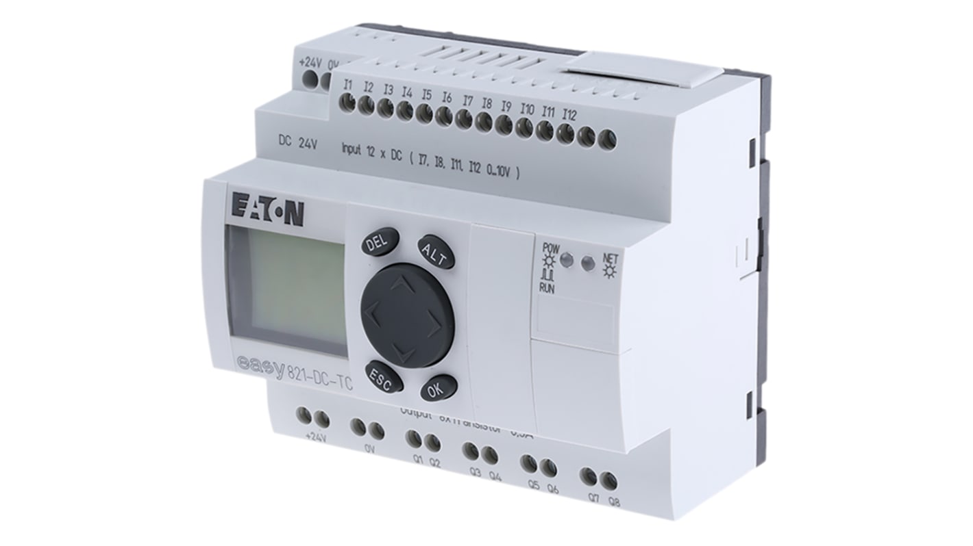 Eaton easy Logic Module, 24 V dc Transistor, 12 x Input, 8 x Output With Display