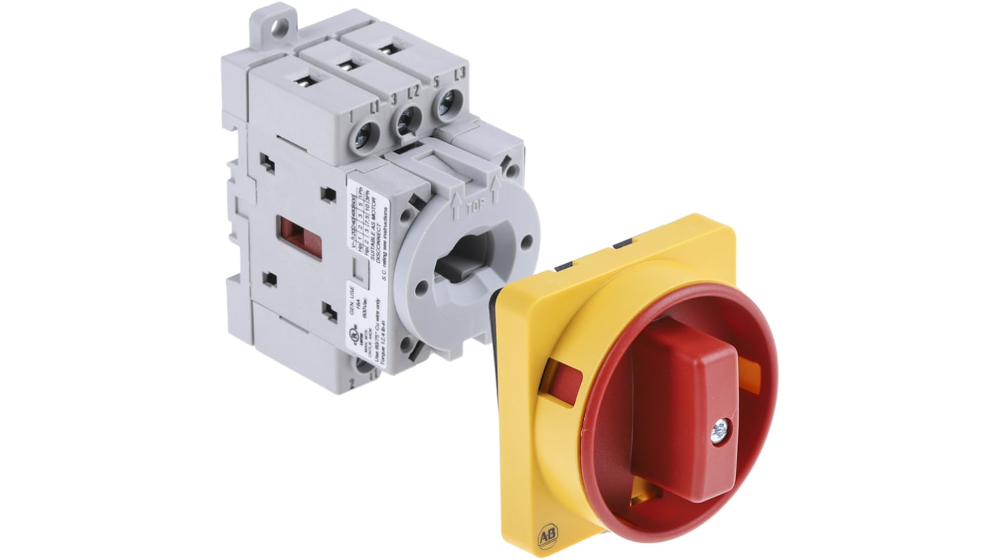 Interruttore di isolamento Allen Bradley 194E-A16-1753-4N, 3P, 16A, 690V ca, IP66