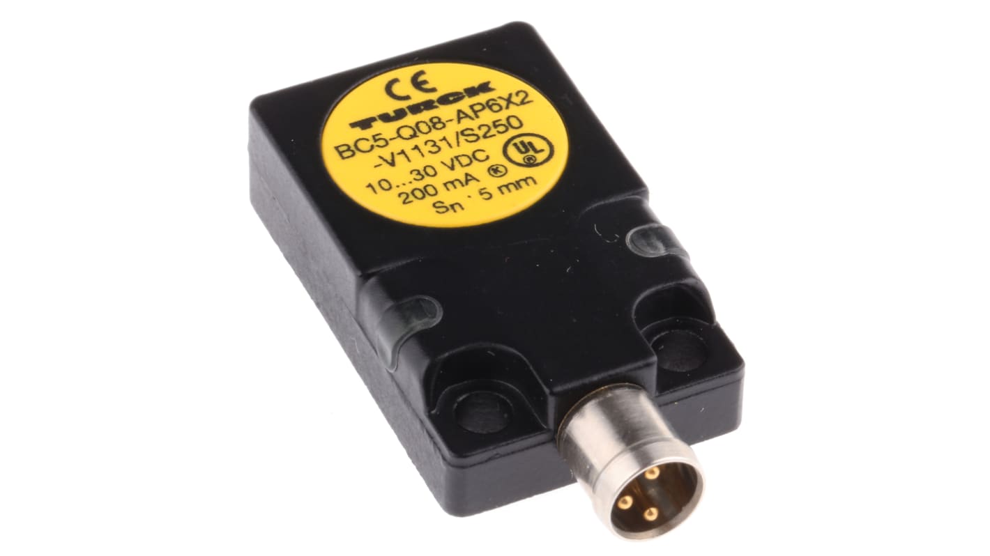 Turck Capacitive Block-Style Proximity Sensor, 5 mm Detection, PNP Output, 10 → 30 V dc, IP67