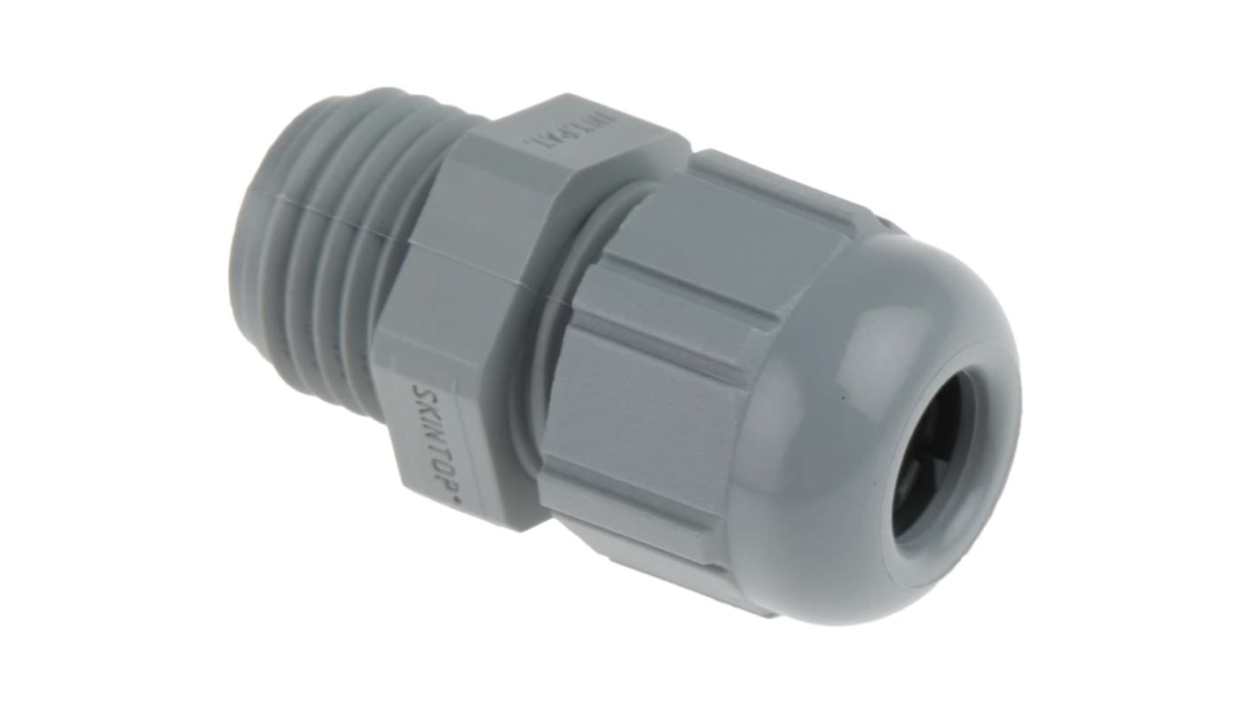 Lapp SKINTOP Series Grey Polyamide Cable Gland, PG7 Thread, 2.5mm Min, 6.5mm Max, IP68