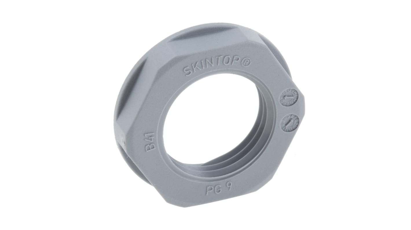 Lapp Grey Fibreglass PA Cable Gland Locknut, PG9 Thread, IP68