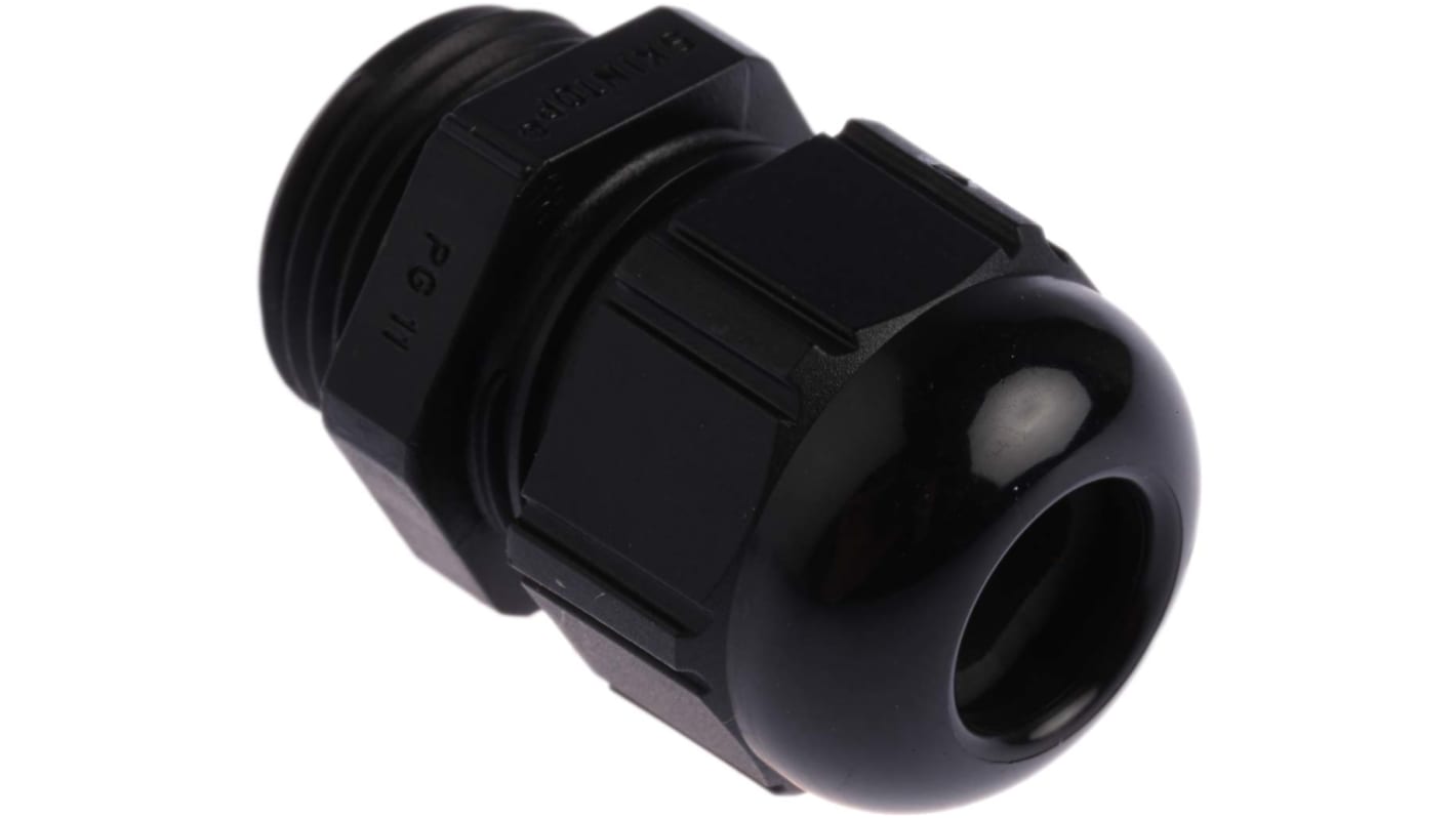 Lapp SKINTOP Series Black Polyamide Cable Gland, PG11 Thread, 4mm Min, 10mm Max, IP68