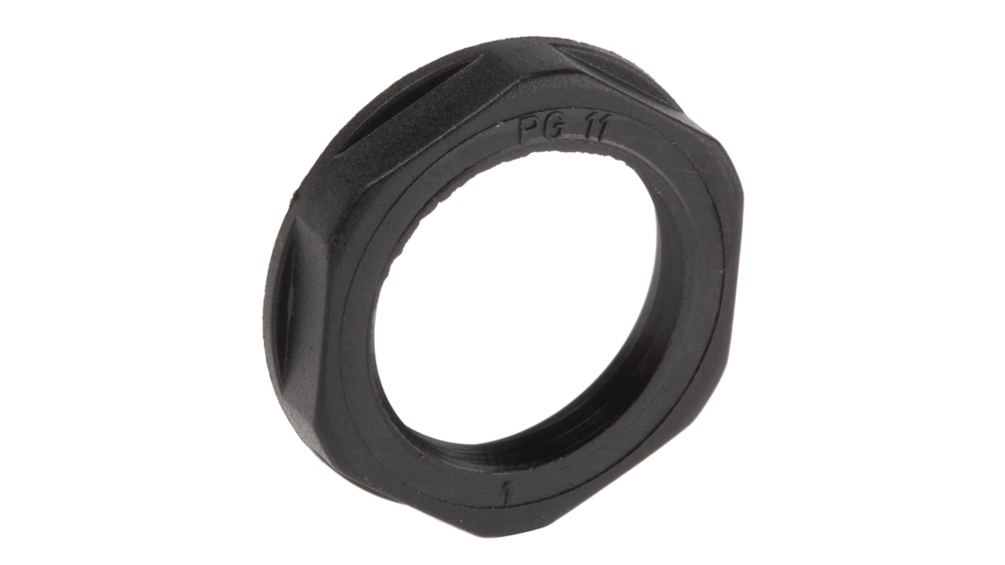 Lapp Black Fibreglass PA Cable Gland Locknut, PG11 Thread, IP68