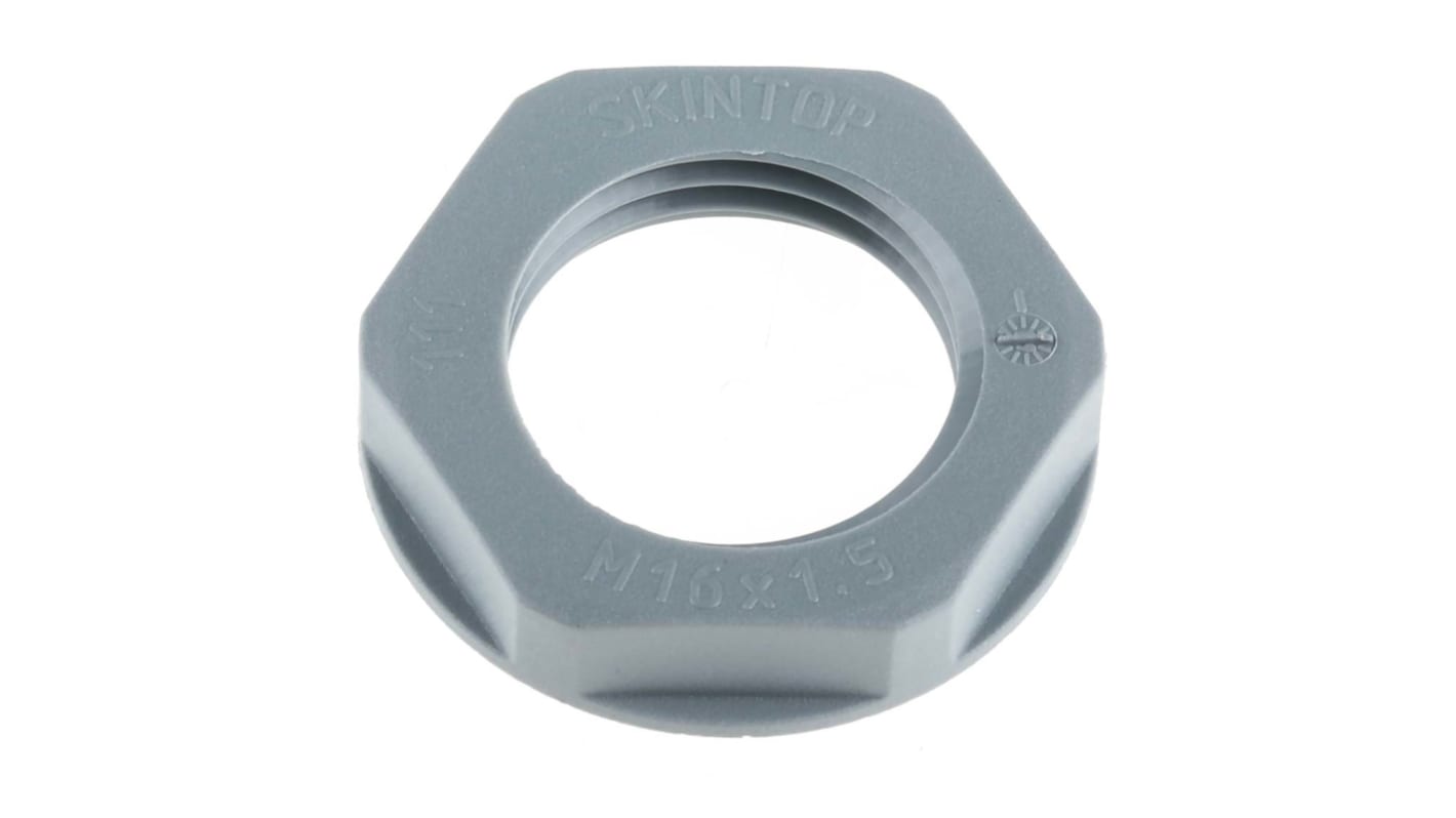 Lapp Grey Flame Retardant Fibreglass PA Cable Gland Locknut, M16 Thread, IP68