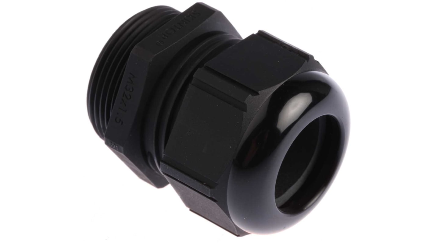 Lapp SKINTOP Series Black Polyamide Cable Gland, M32 Thread, 9mm min., 21mm max., IP66, IP68, IP69K
