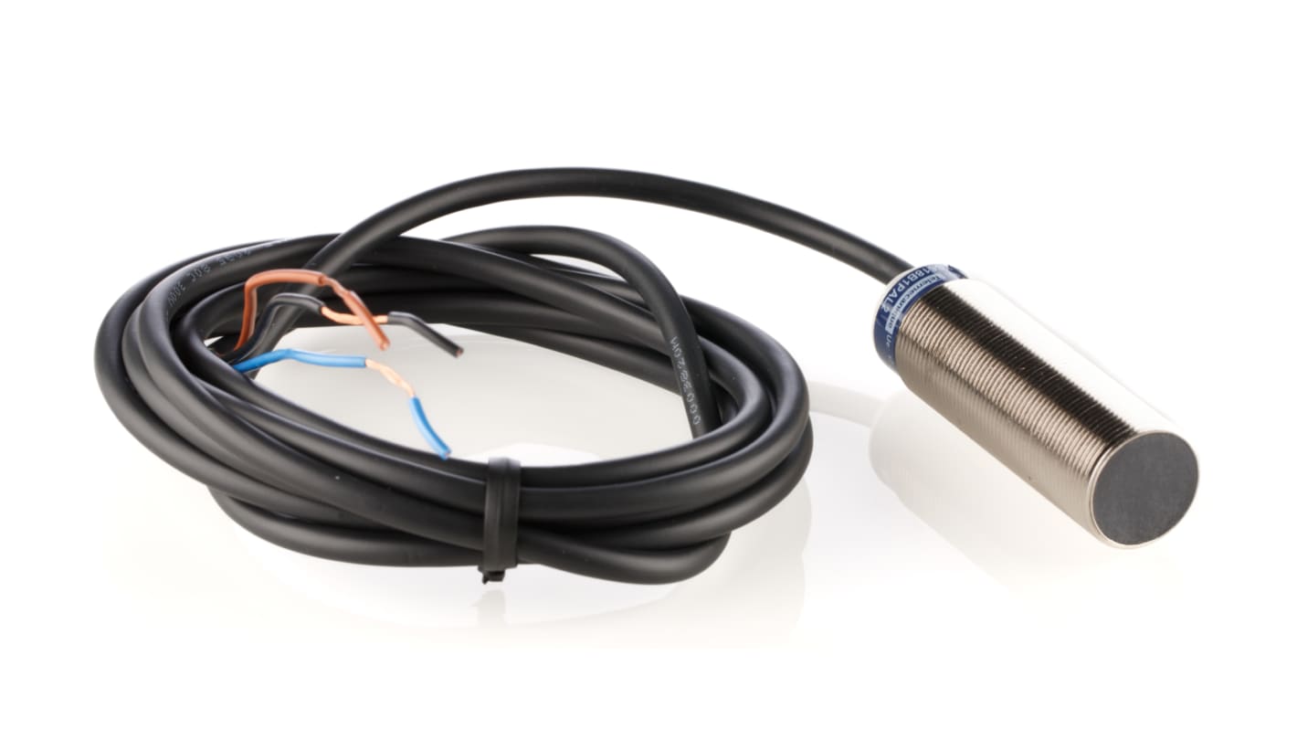Telemecanique Sensors Inductive Barrel-Style Proximity Sensor, M18 x 1, 8 mm Detection, PNP Output, 12 → 48 V