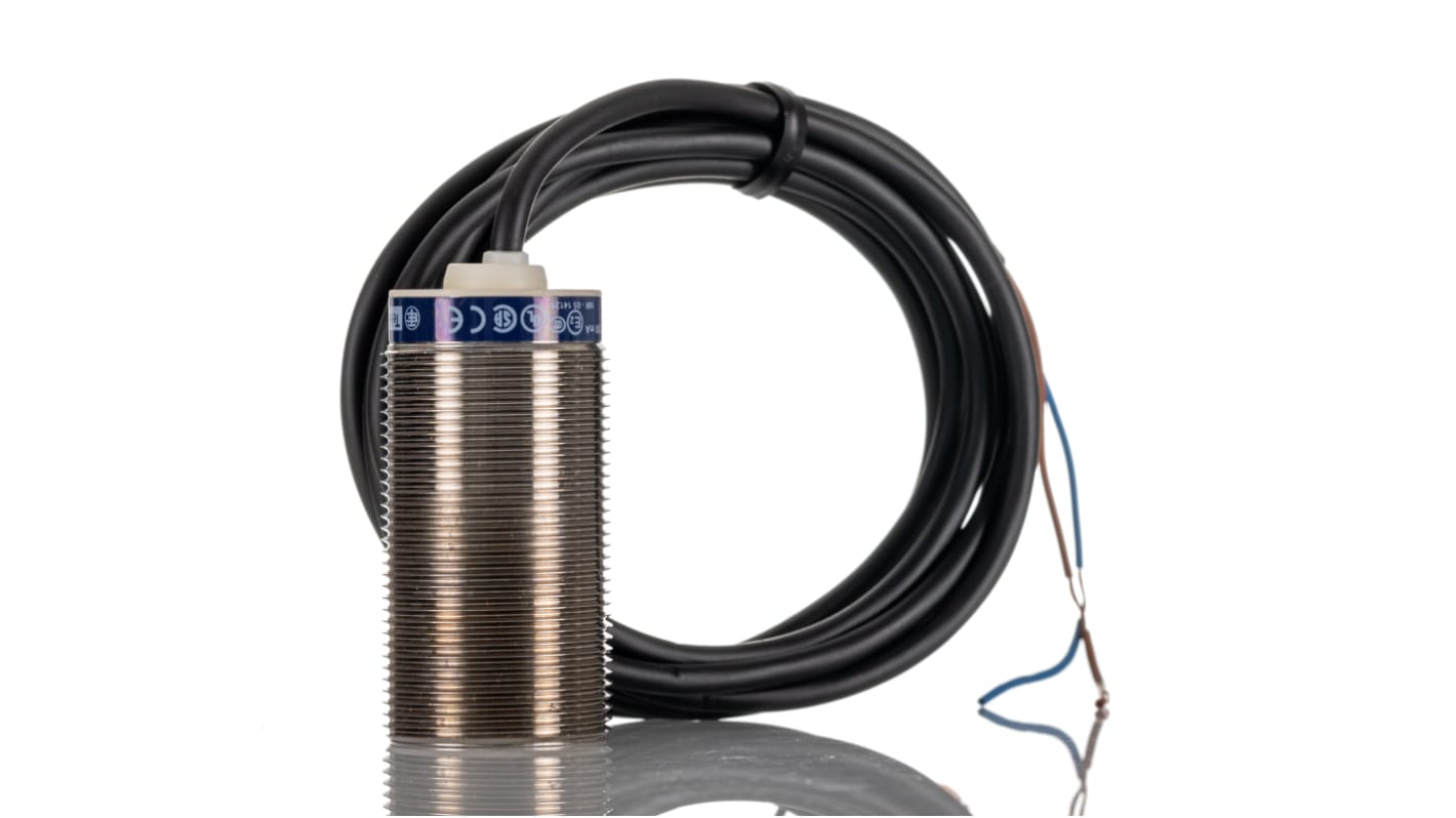 Telemecanique Sensors Inductive Barrel Proximity Sensor, M30, 15 mm Detection, PNP NO, 12 → 48 V dc