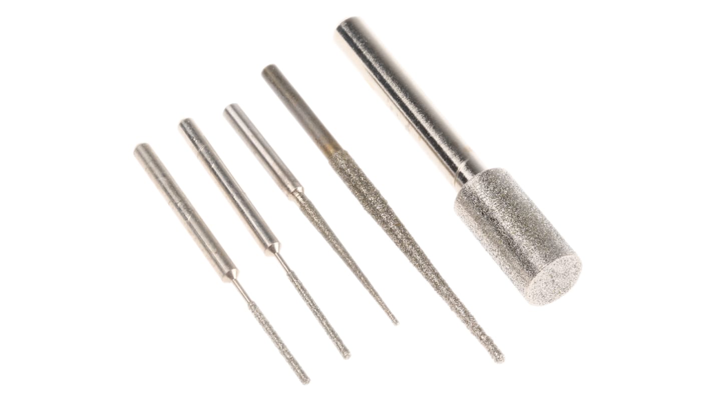 RS PRO 5 Piece Grinding Bit Set for use with Dremel Tools