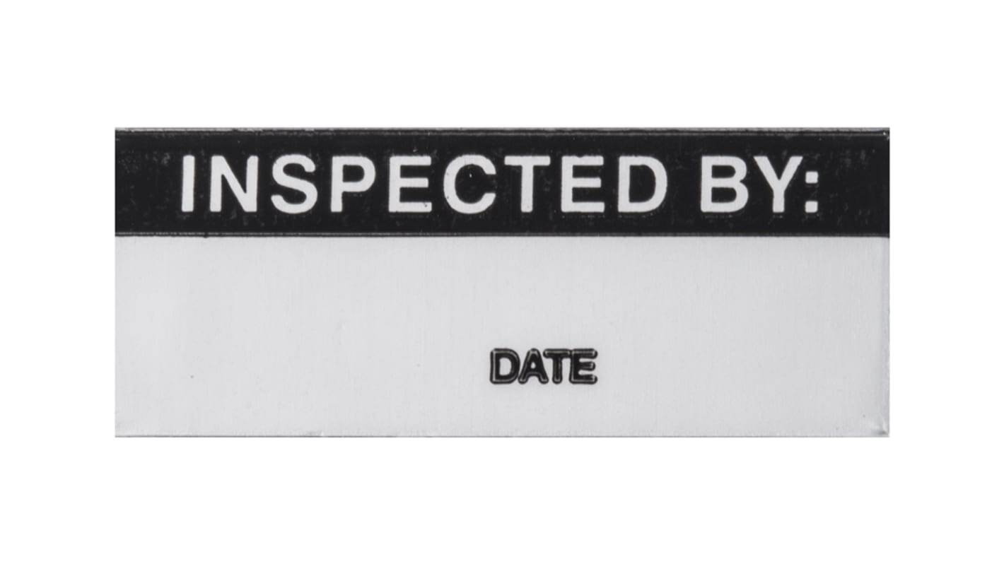 140 Etichetta adesiva prestampata RS PRO 38mm x 15mm Inspected By