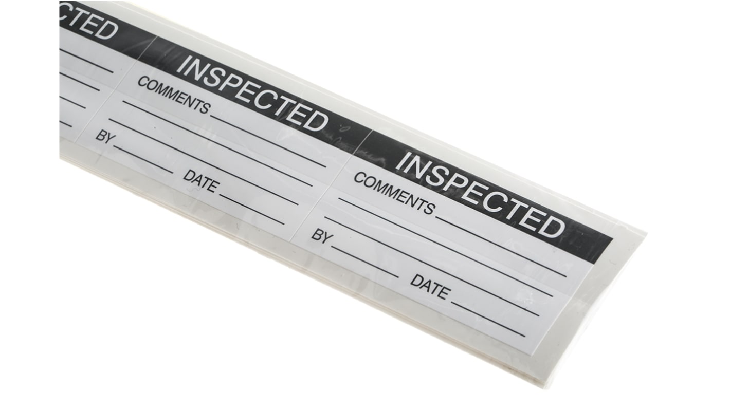 RS PRO Adhesive Pre-Printed Adhesive Label-Inspected-. Quantity: 30