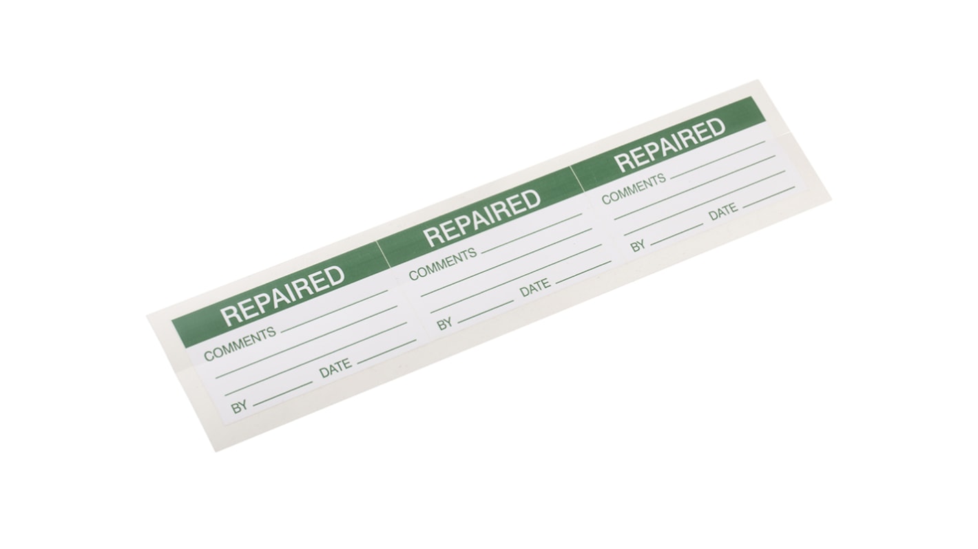 30 Etichetta adesiva prestampata RS PRO 70mm x 38mm Reparied