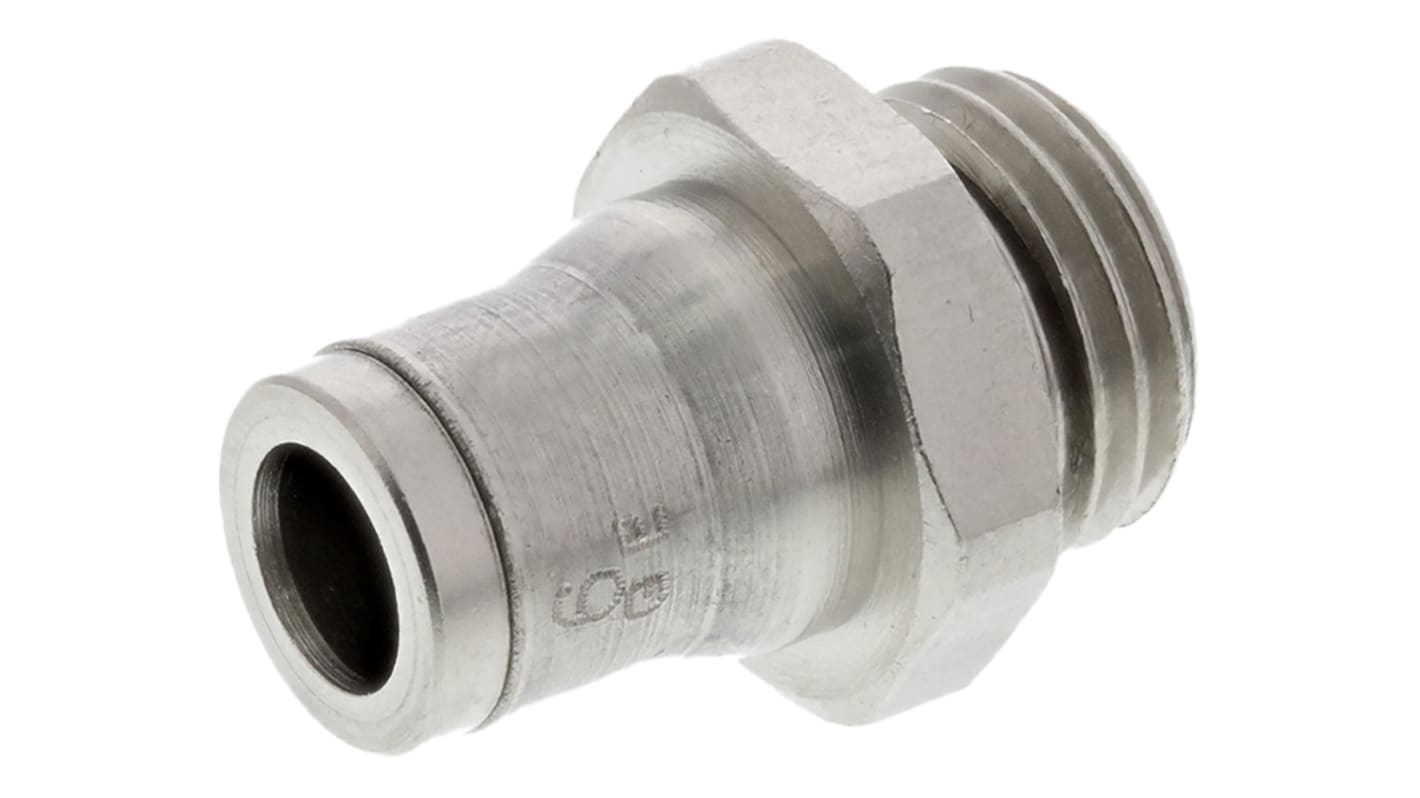 Legris LF3600 Series Straight Threaded Adaptor, G 1/4 Male to Push In 6 mm, Threaded-to-Tube Connection Style