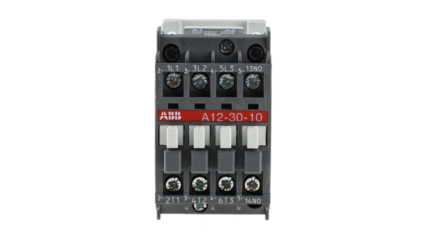 ABB A Line Series Contactor, 230 V ac Coil, 3-Pole, 27 A, 5.5 kW, 3NO, 690 V ac