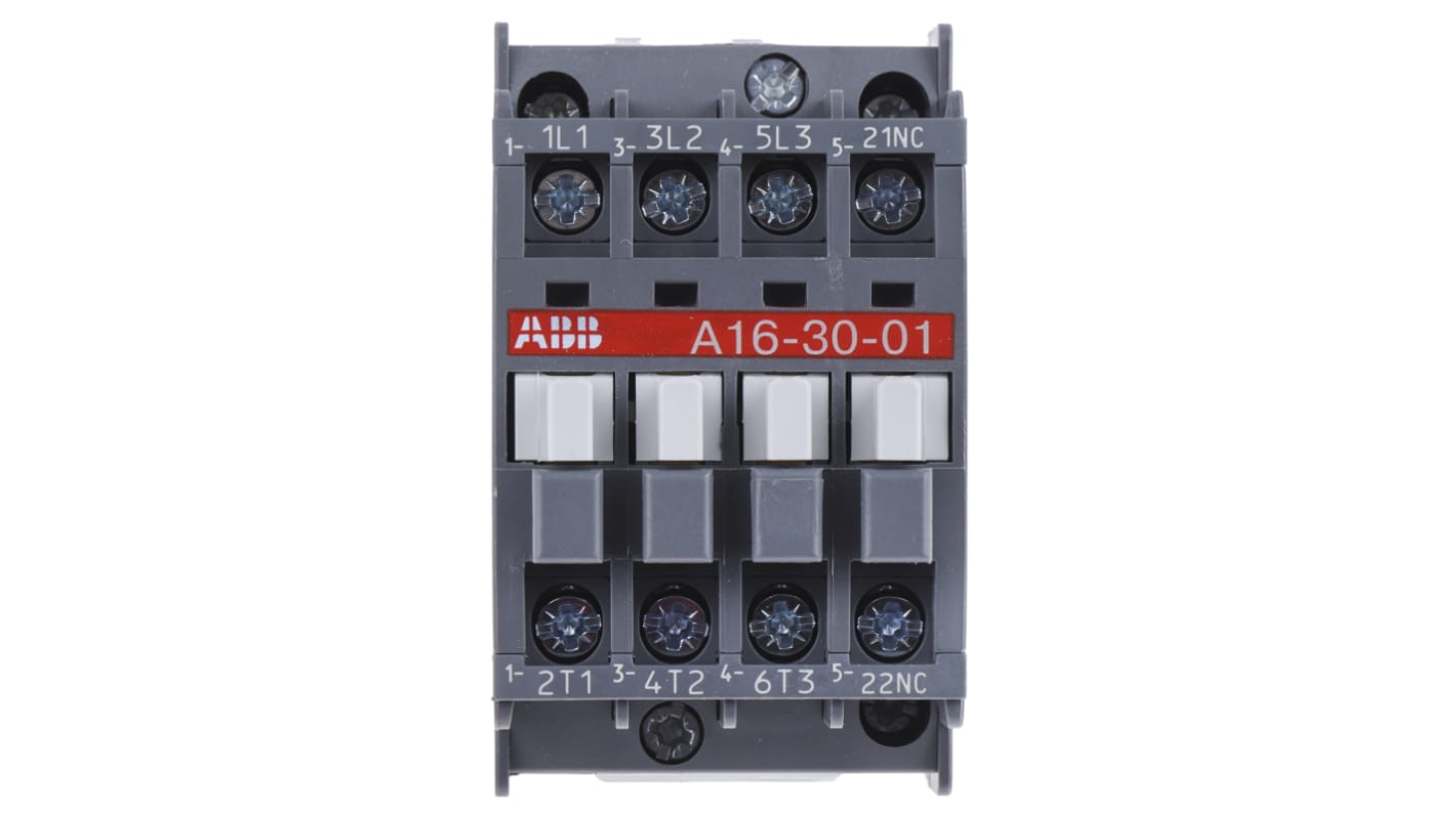 Contattore Controllo motori ABB, serie A Line, 3 poli, 3 NA, 30 A, 7,5 kW, bobina 230 V ca