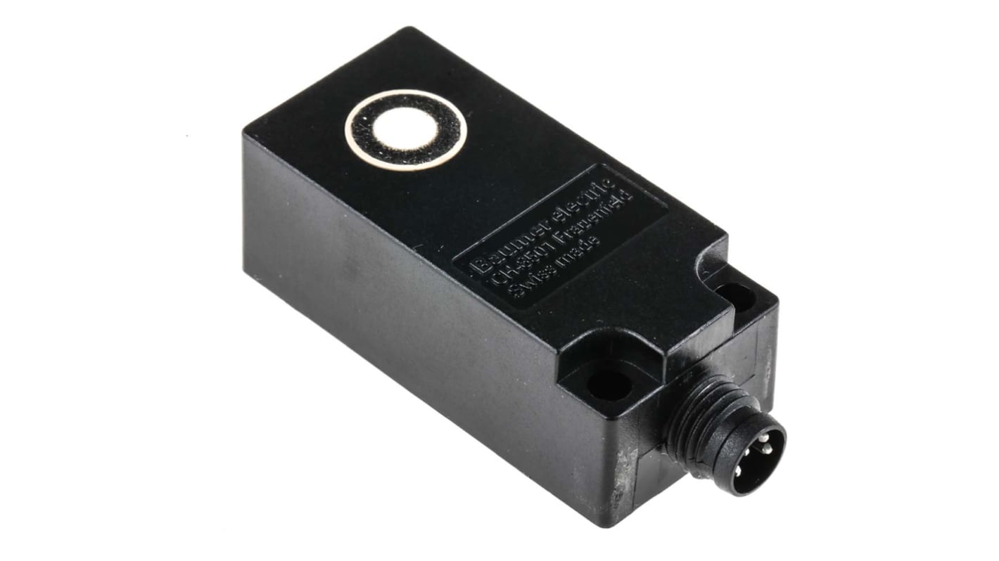 Baumer Ultrasonic Block-Style Proximity Sensor, 10 → 200 mm Detection, PNP Output, 12 → 30 V dc, IP67