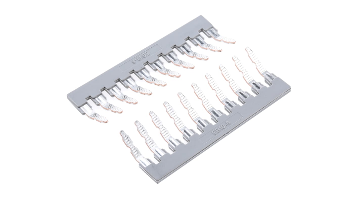 Phoenix Contact EB 10- 6 Series Jumper Bar for Use with DIN Rail Terminal Blocks