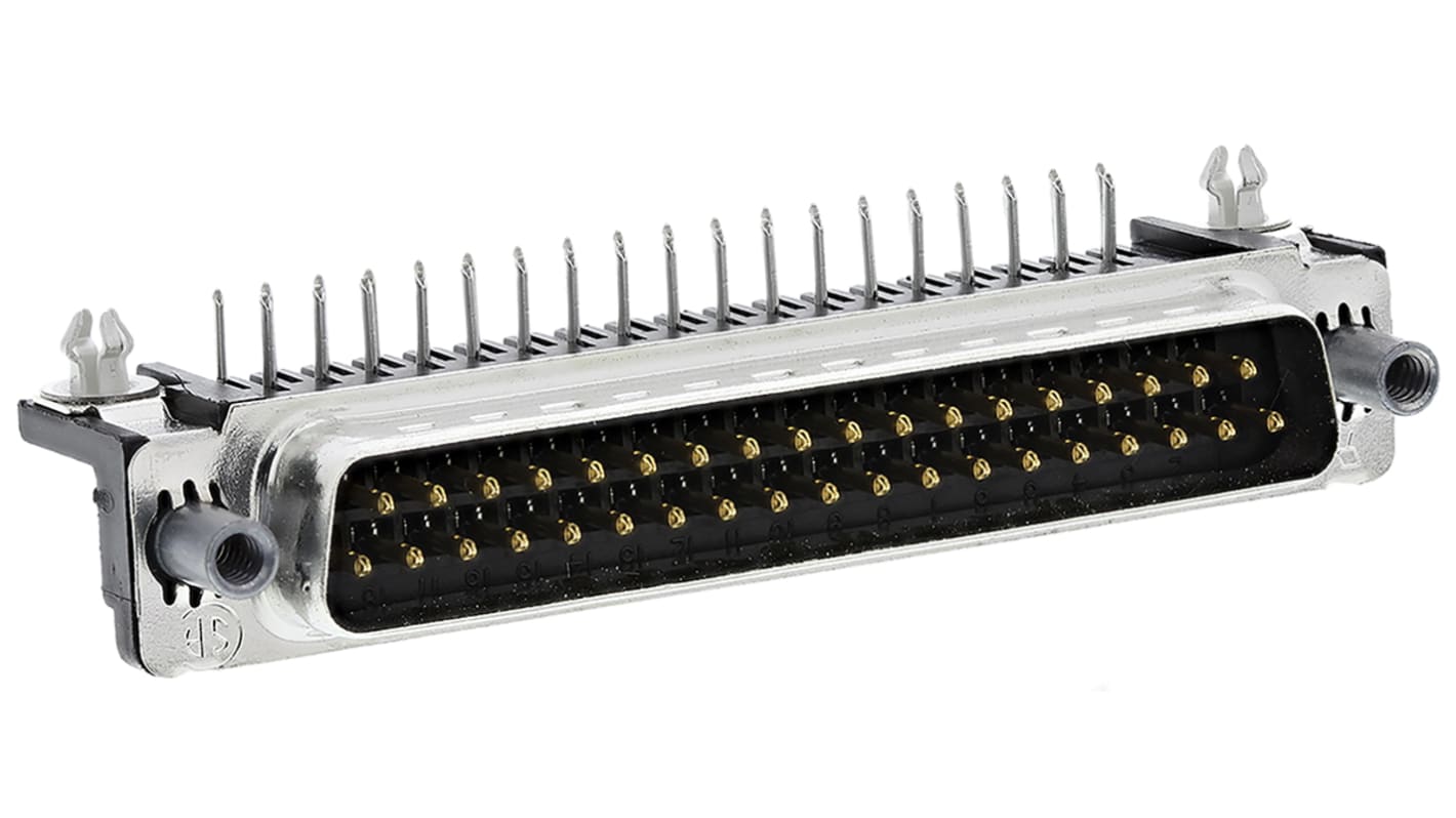 TE Connectivity D-subコネクタ, 37極, オス, スルーホール実装