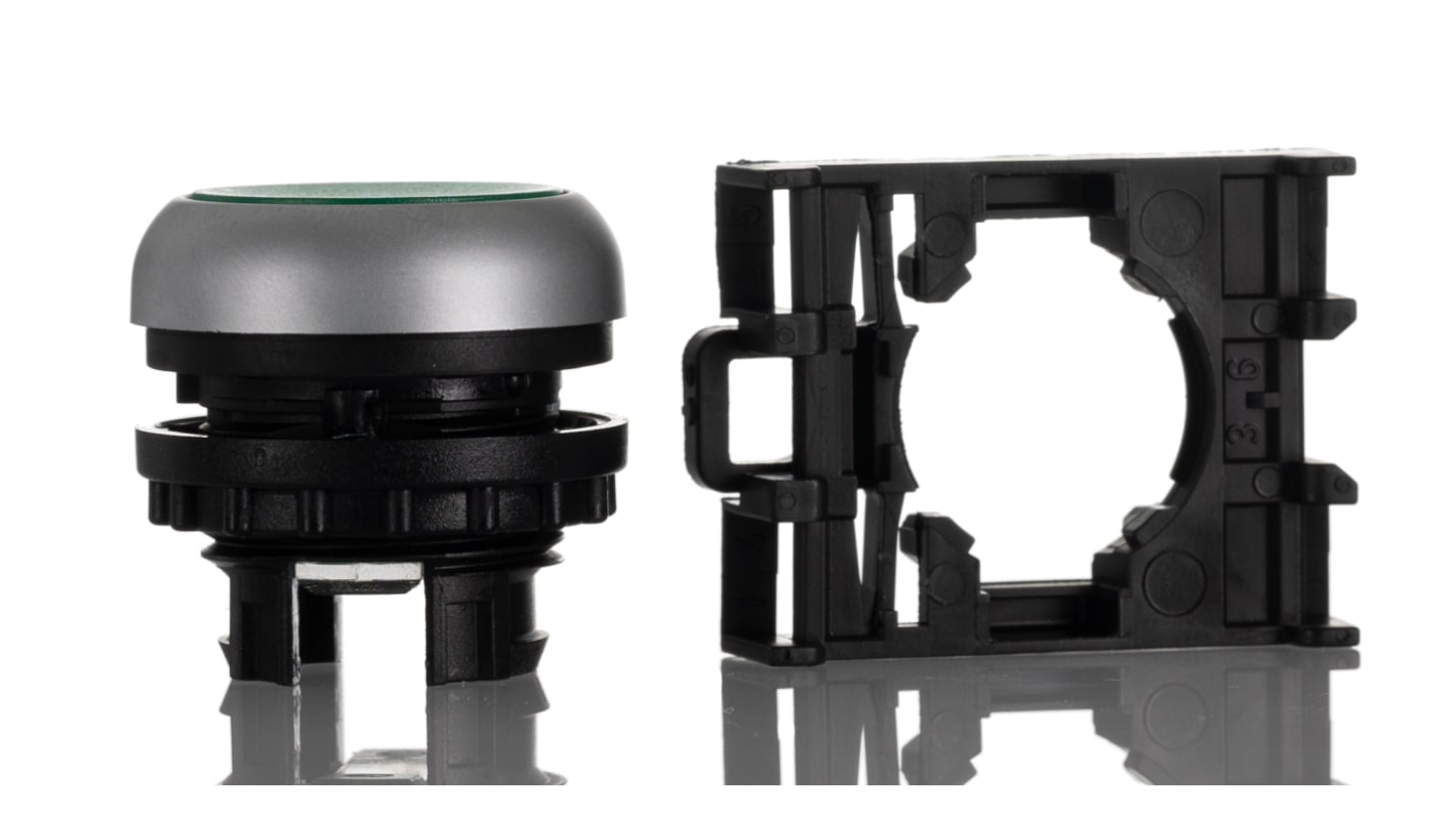 Eaton RMQ Titan M22 Series Green Illuminated Maintained Push Button Head, 22mm Cutout, IP69K