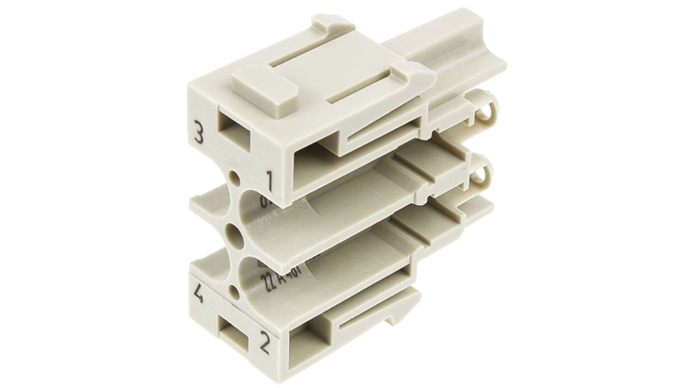 HARTING Heavy Duty Power Connector Module, Female, Han-Modular Series, 4 Contacts