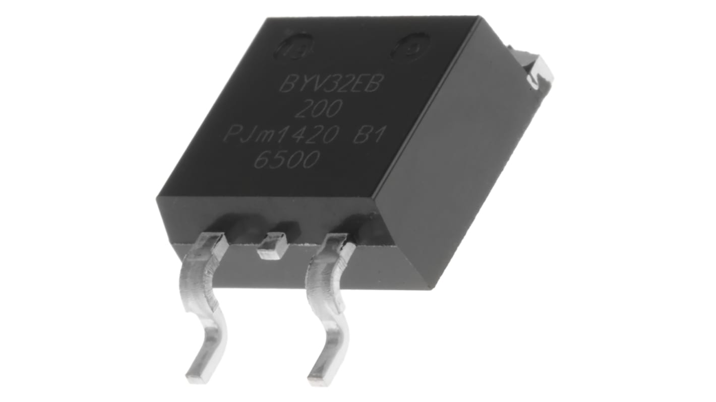 WeEn Semiconductors Co., Ltd 贴片超快整流二极管, 20A, 200V, D2PAK (TO-263), 3针, 共阴极
