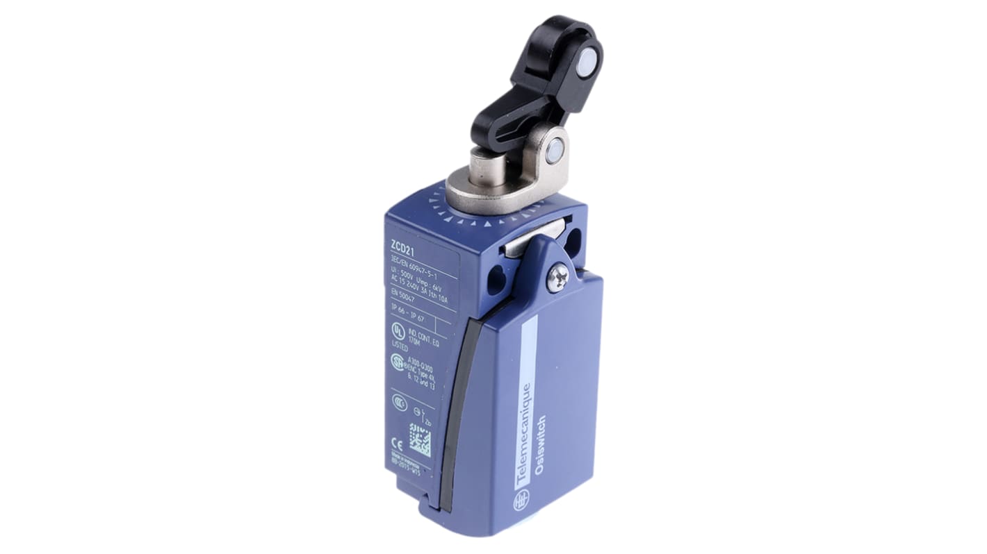 Telemecanique Sensors OsiSense XC Series Plunger Limit Switch, NO/NC, IP66, IP67, DP, Zinc Alloy Housing, 240V ac Max,