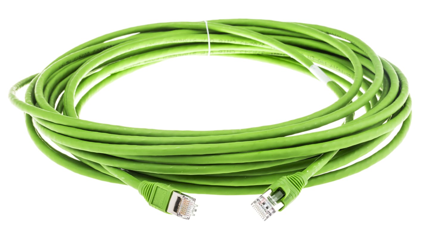 COMMSCOPE Cat6 Cable, U/UTP, Green LSZH Sheath, 10m