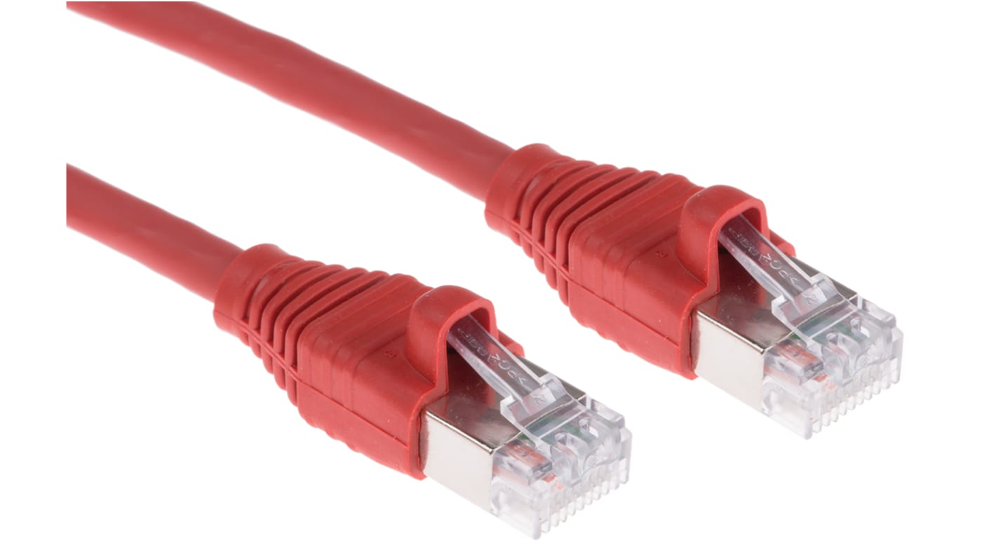 COMMSCOPE Cat6 Cable, U/UTP, Red LSZH Sheath, 1m