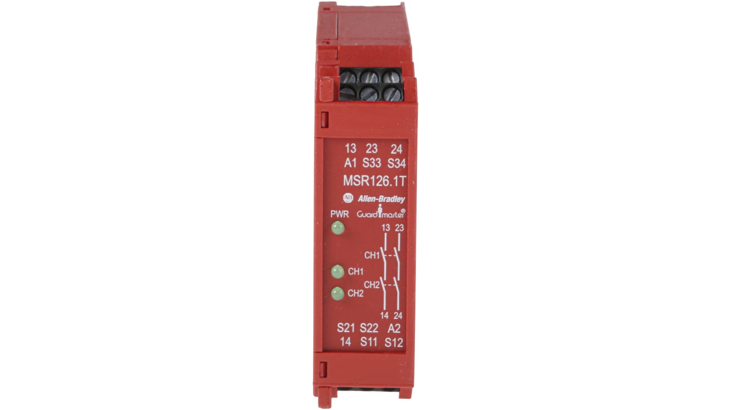 Allen Bradley 440R / MSR126.1T Safety Monitoring Safety Relay, 24V ac/dc, Dual-Channel, 2 Safety Contacts