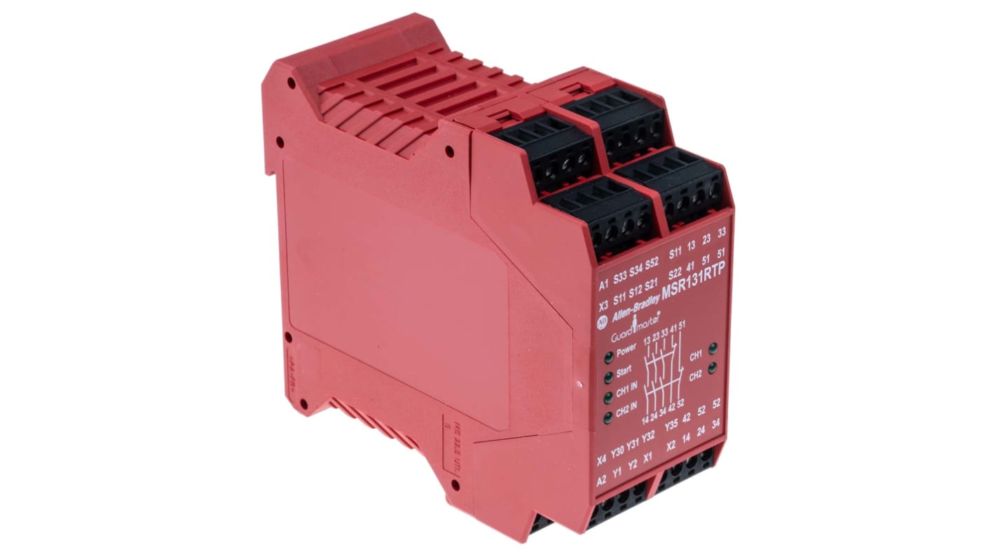Allen Bradley Guardmaster MSR, Minotaur 440R / MSR131RTP 2 Auxiliary Contacts Safety Relay 24V ac/dc, Dual-Channel 3