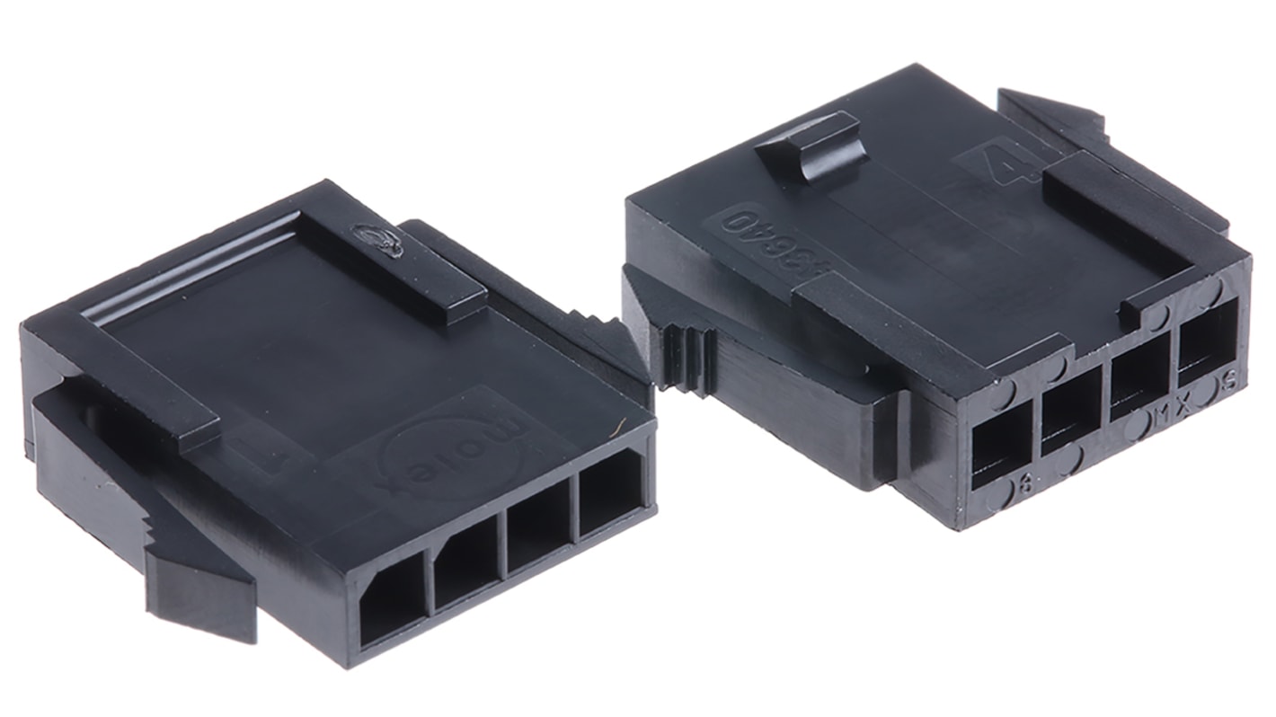 Molex, 43640 Male Connector Housing, 3mm Pitch, 4 Way, 1 Row