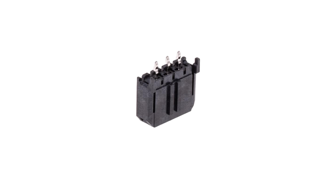 Molex Micro-Fit 3.0 Series Vertical Through Hole PCB Header, 3 Contact(s), 3 mm Pitch, 1 Row(s), Shrouded