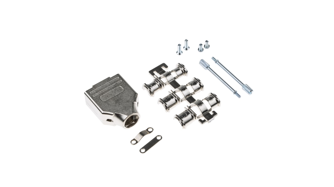 MH Connectors MHDM Series Zinc D Sub Backshell, 9 Way, Strain Relief