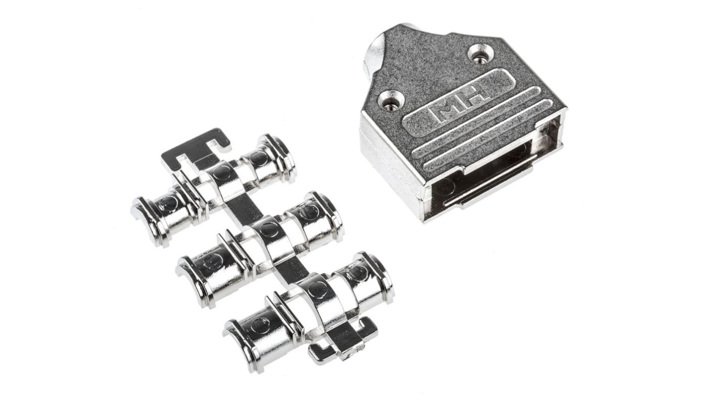 MH Connectors 15针D-Sub外壳, 锌壳体, 直向, A尺寸, 银色, MHDM系列