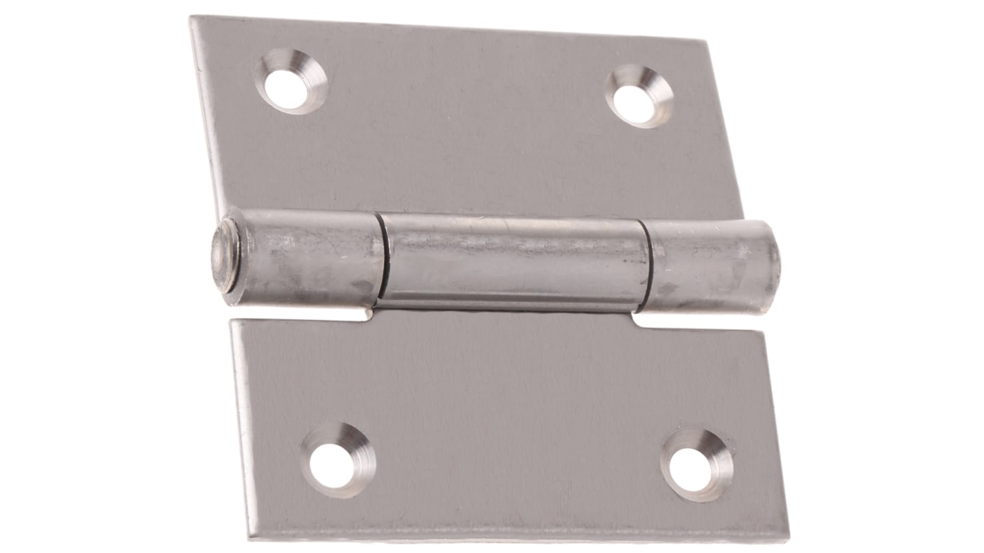 Pinet Stainless Steel Butt Hinge, Screw Fixing, 60mm x 60mm x 2mm