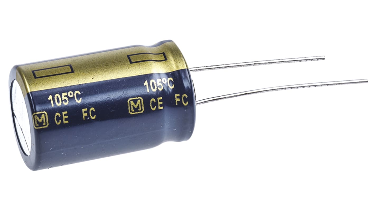 Condensatore Panasonic, serie FC Radial, 4700μF, 10V cc, ±20%, +105°C, Radiale, Foro passante