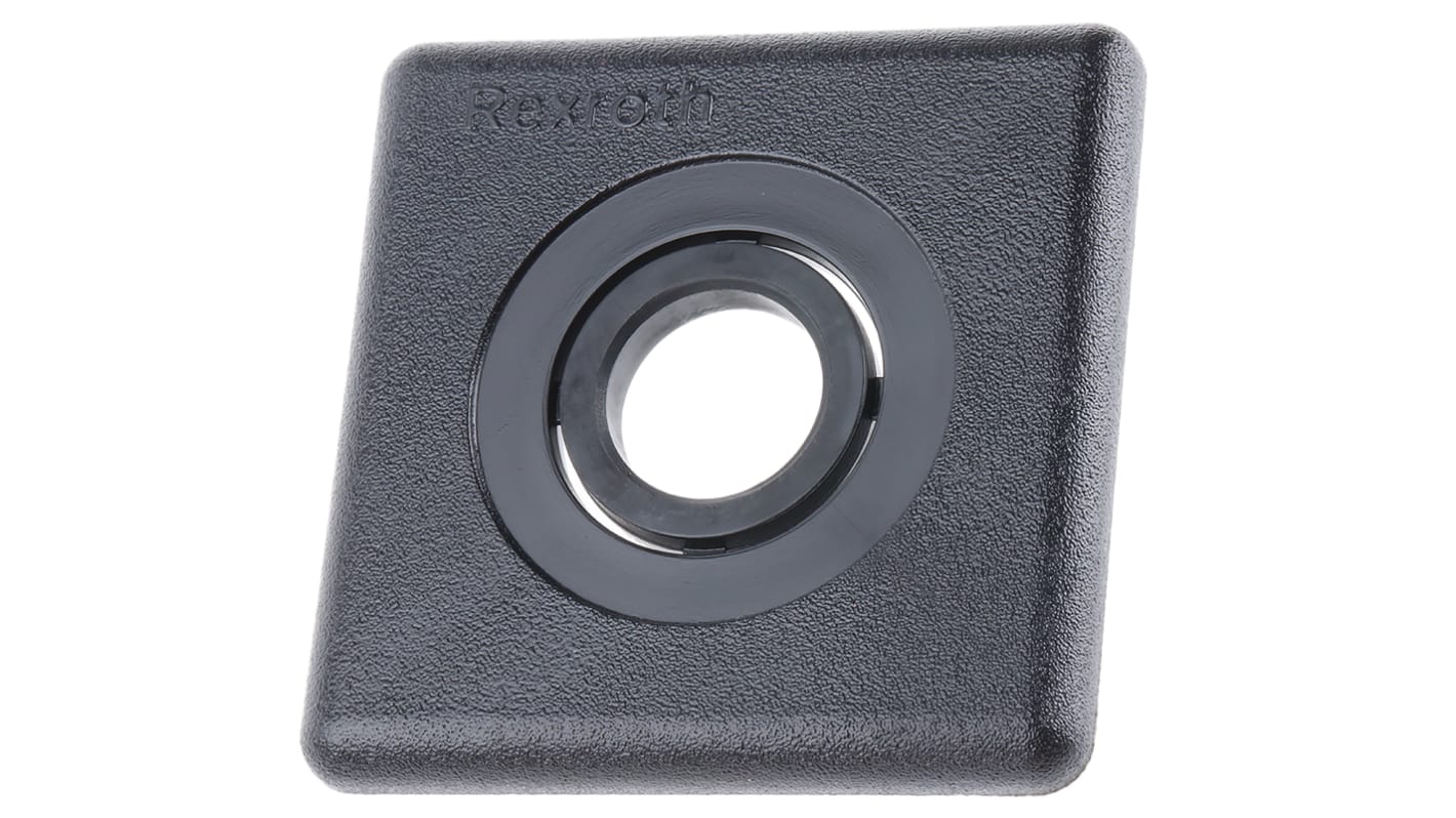 Bosch Rexroth Black Polypropylene End Cap, 45 x 45 mm Strut Profile, 10mm Groove