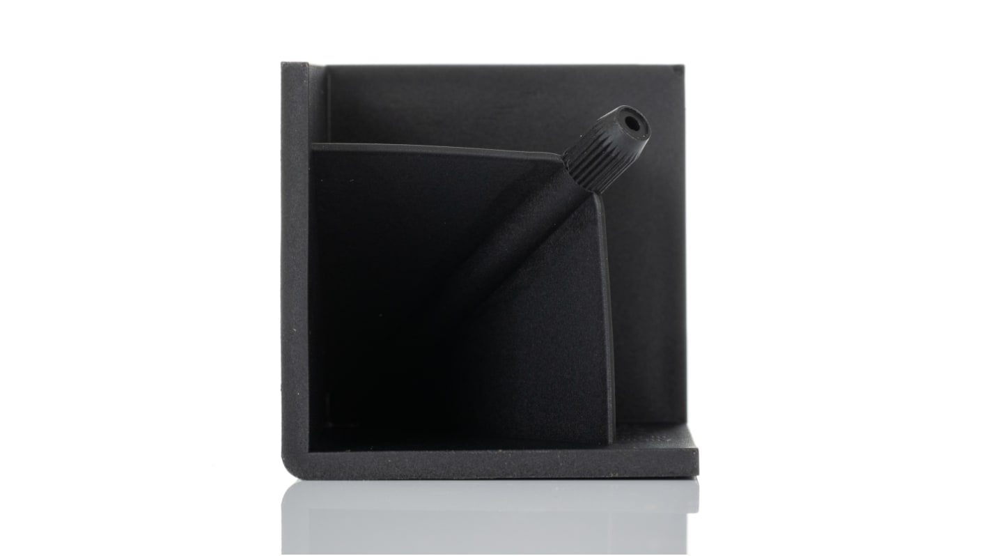 Bosch Rexroth Black Polypropylene Corner Bracket Cap, 45 x 45R Strut Profile, 10mm Groove