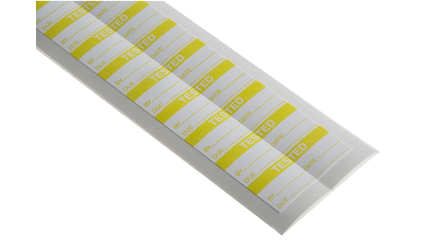 RS PRO Adhesive Pre-Printed Adhesive Label-Tested-. Quantity: 140