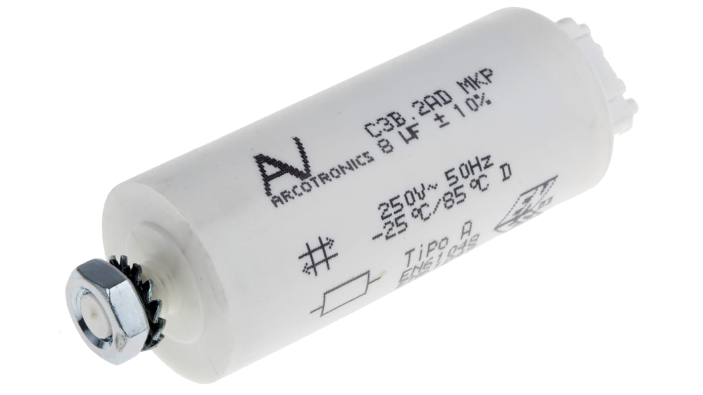 KEMET ポリプロプレンコンデンサ(PP),250V ac,8μF,±10%