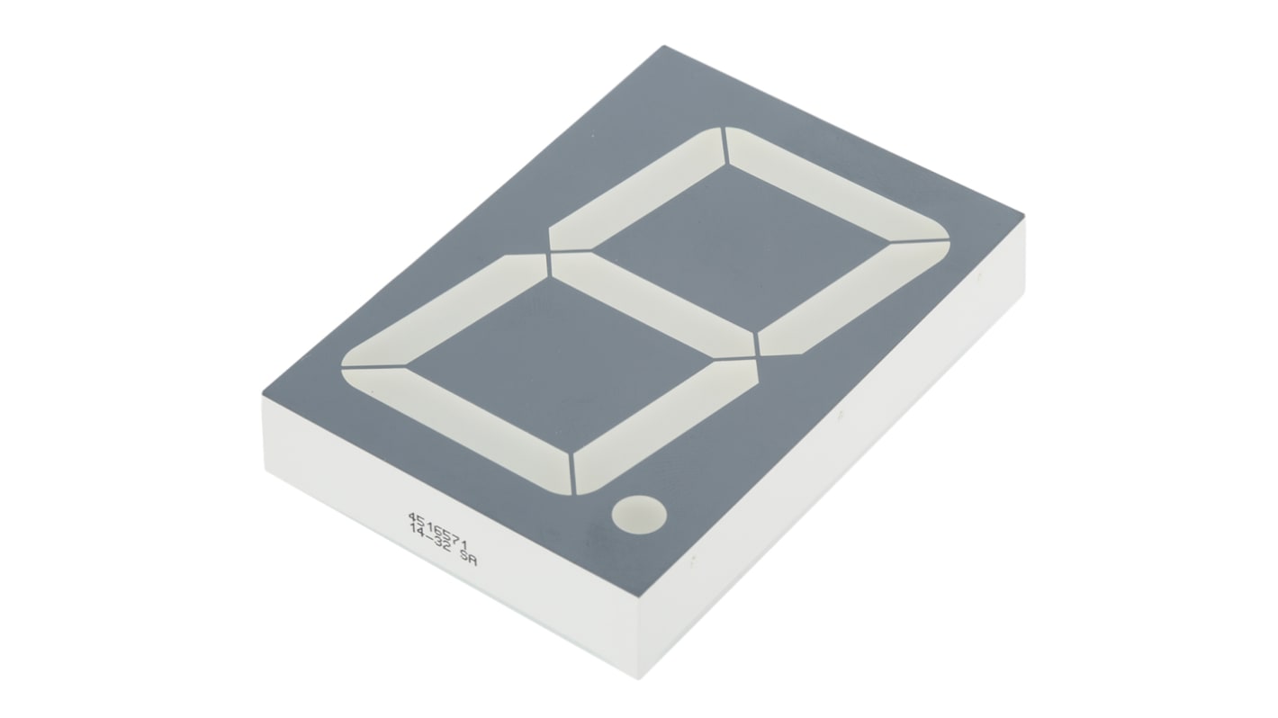 Display LED a 7 segmenti a segm. Kingbright, H. 57mm, 70 x 48 x 12mm, 57 mcd, col. Rosso